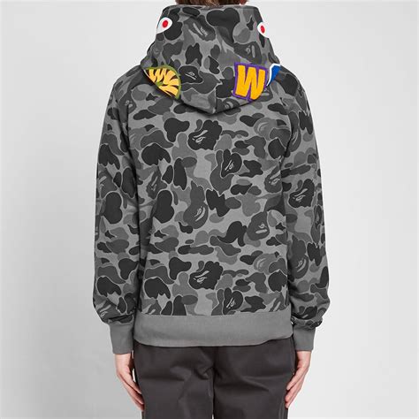 bathing ape zip up hoodie.